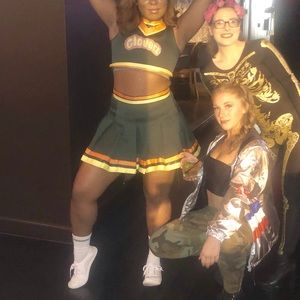 Hand decorated bring it on clover costume!